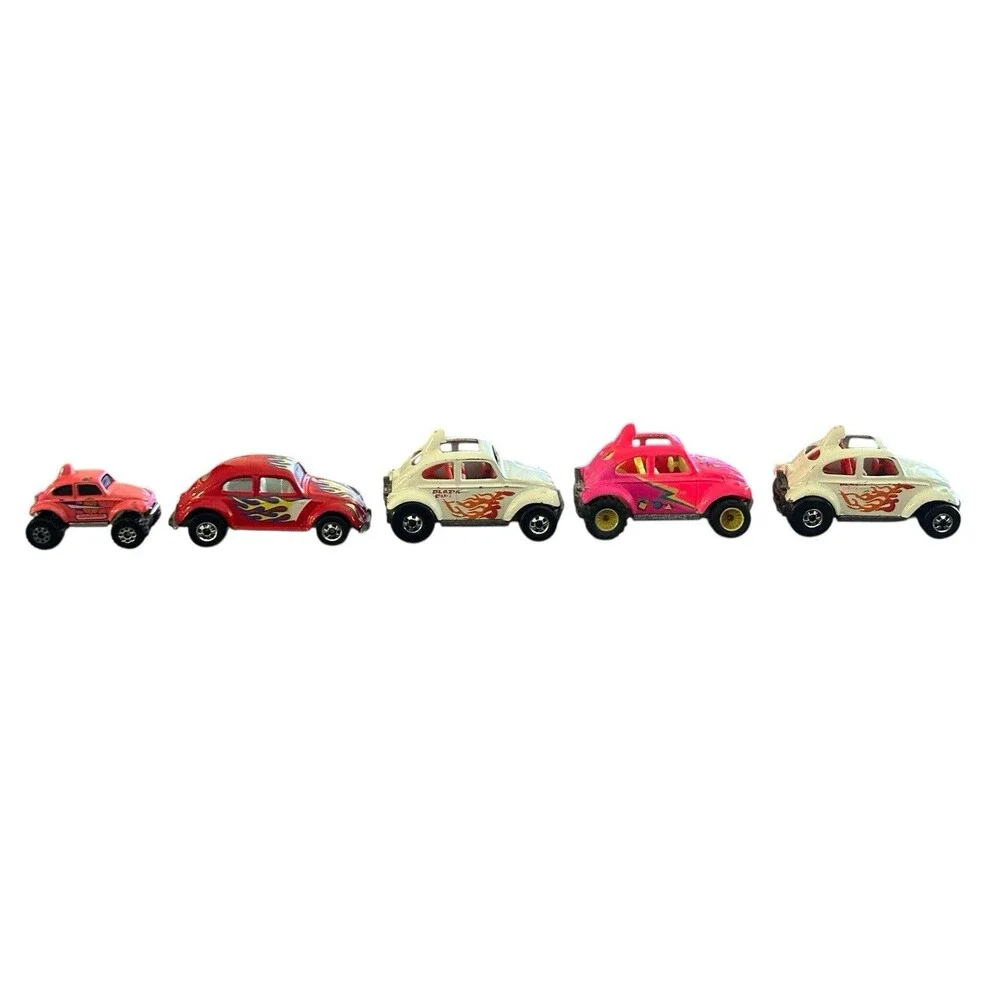 Vintage Hot Wheels Volkswagen VW Beetle Lot Lot Of 5 1983 1985 Baja Bug Flames